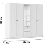 home24 OMARA S KLASIČNIMI VRATI, bela | Shoptok.si