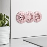  Kliklap - Trojna retro kućna utičnica sa okvirom SCHUKO 230V staroružičasta | Eponuda.com