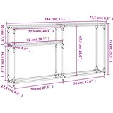  Konzolni stol boja hrasta 145 x 22,5 x 75 cm konstruirano drvo | shoptok.hr