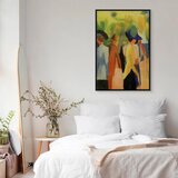  Slika - August Macke – Walker under trees (Walker in the park) 80x120 U crnom drvenom okviru | shoptok.hr
