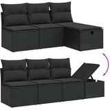  8-dijelni set vrtnih sofa od poliratana s jastucima crni | shoptok.hr