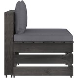 Maison Chic Sekcijski sredinski kavč - Sofa - Kanape z blazinami siv impregniran les, (21727267) Cene