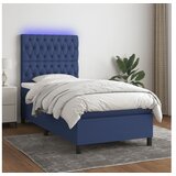  Box spring s madracem LED plavi 80 x 200 cm od tkanine | shoptok.hr