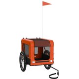 Prikolica za bicikl za ljubimce narančasto-crna tkanina/željezo | shoptok.hr