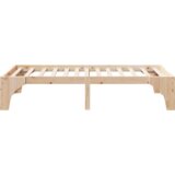 vidaXL Posteljni okvir Rjava 100 x 200 cm Trdna borovina | Shoptok.si