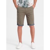Ombre Men's chinos shorts with denim trim | Shoptok.si