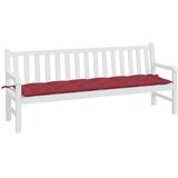  Jastuk za vrtnu klupu boja vina 200 x 50 x 7 cm tkanina Oxford | shoptok.hr