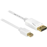 Mini-DisplayPort/DisplayPort adapterski kabel mini DisplayPort vtič, DisplayPort vtič 3.00 m bela 83483 pozlačeni konektorji DisplayPort kabel, (20415483)
