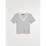 Sinsay Rebrasta bluza s čipkastim izrezom | shoptok.hr