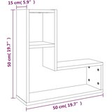 Zidne police 2 kom boja hrasta 50x15x50 cm konstruirano drvo | shoptok.hr