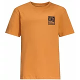Jack Wolfskin Otroška bombažna kratka majica TEEN EXPLORING T B rumena barva