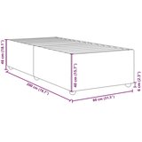 vidaXL Posteljni okvir svetlo siv 80x200 cm blago | Shoptok.si