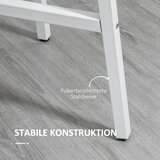 Blagovaonski stol industrijski stil zaobljeni dizajn stabilan do 60 kg Ø80 x 76V cm prirodno drvo/bijela | shoptok.hr