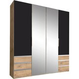 MID.YOU omara s klasičnimi vrati, barve grafita, srebrne barve, barve hrasta | Shoptok.si