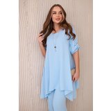 Kesi Włoski Set of blouse + pants with pendant blue Cijene