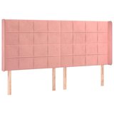  Posteljno vzglavje roza 163x16x118/128 cm žamet, (20951659) | Shoptok.si