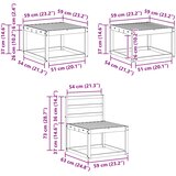  Set vanjskih sofa 6 kom. Bijela Čvrsto drvo akacije | shoptok.hr