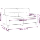  Dvosjed od tkanine krem 140 cm | shoptok.hr