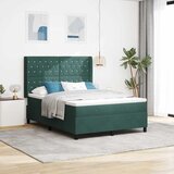  s opruga kutije s LED trakama Zelena 140 x 190 cm Baršun | shoptok.hr