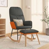  Stolica za ljuljanje s osloncem za noge od tkanine tamnosiva | shoptok.hr
