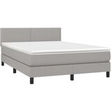  Box spring s madracem svjetlosivi 140x200 cm od tkanine | shoptok.hr