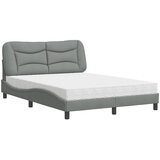  Krevet s madracem Hvar svjetlosivi 140x200 cm od tkanine | shoptok.hr