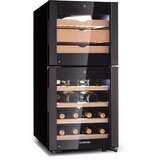 Klarstein El Dorado 89, hladilnik za vino in sir, 2 coni, zaslon na dotik, 89L, LED cene