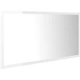  LED kupaonsko ogledalo visoki sjaj bijelo 90x8,5x37 cm akrilno | shoptok.hr