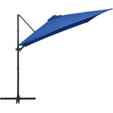  Konzolni vrtni suncobran s čeličnim stupom LED 250x250cm azurni | shoptok.hr