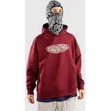 Oval Officer Pulover s kapuco burgundy