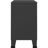  Komoda crna 105 x 35 x 62 cm od metala i stakla | Eponuda.com