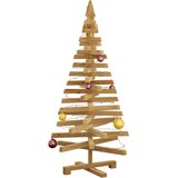 vidaXL Božična drevesa z stojalom Rjava 120 cm Trdna borovina | Shoptok.si