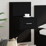  The Living Store Stenska nočna omarica z LED lučkami črna - Stenska Nočna Omarica, (21496049) | Shoptok.si