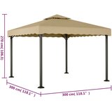  Sjenica smeđesiva 3 x 3 m od aluminija i čelika | shoptok.hr