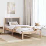 vidaXL Konstrukcija postelje Taupe 90 x 190 cm Masivno borovo les | Shoptok.si