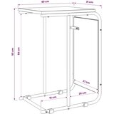  Bocni stol Dimljeni hrast 40 x 31 x 55 cm Konstruirano drvo - Dimljeni hrast | shoptok.hr