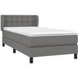  Okvir kreveta s oprugama i madrac tamnosivi 80x200cm od tkanine | shoptok.hr