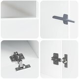  5-dijelni LED TV ormarić Bijela visokog sjaja Konstruirano drvo - Bijela visokog sjaja 100 cm | shoptok.hr