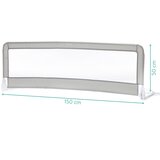 Fillikid zaščitna ograja za posteljo Emma 150x50 cm, siva | Shoptok.si