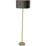 QAZQA Vloerlamp messing met ovale velours kap groen 50cm - Simplo Cene
