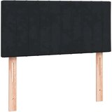 vidaXL Box spring postelja z vzmetnico črna 80x220 cm žamet | Shoptok.si