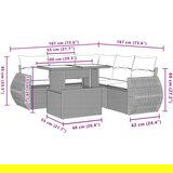  6-dijelni set vrtnih sofa s jastucima bež od poliratana | shoptok.hr