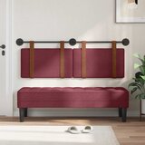  Držeće uzglavlje Zidne Vinska crvena 130 x 55 x 5 cm Antikni PU | Eponuda.com