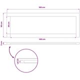  Pravokutni stolni vrh 160 x 50 x 3 cm Pravokutni - Tamno smeđa 90 x 55 x 3 5 cm Pravokutno | shoptok.hr