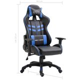 vidaXL Gaming stol modro umetno usnje | Shoptok.si