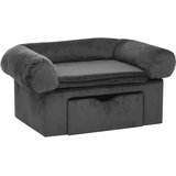SOFA za pse s ladicom tamnosiva 75 x 50 x 38 cm plišana | Eponuda.com