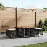  Komplet za jedilnico v vrtu 3 pcs Bež in smetanova poli ratan, (5000301209) | Shoptok.si
