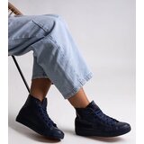 Gemre Navy blue high lace-up sneakers Shima | Shoptok.si