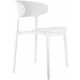 Leitmotiv Beli plastični jedilni stoli v kompletu 4 ks Fain –