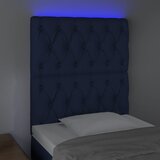  LED uzglavlje plavo 80x7x118/128 cm od tkanine | shoptok.hr